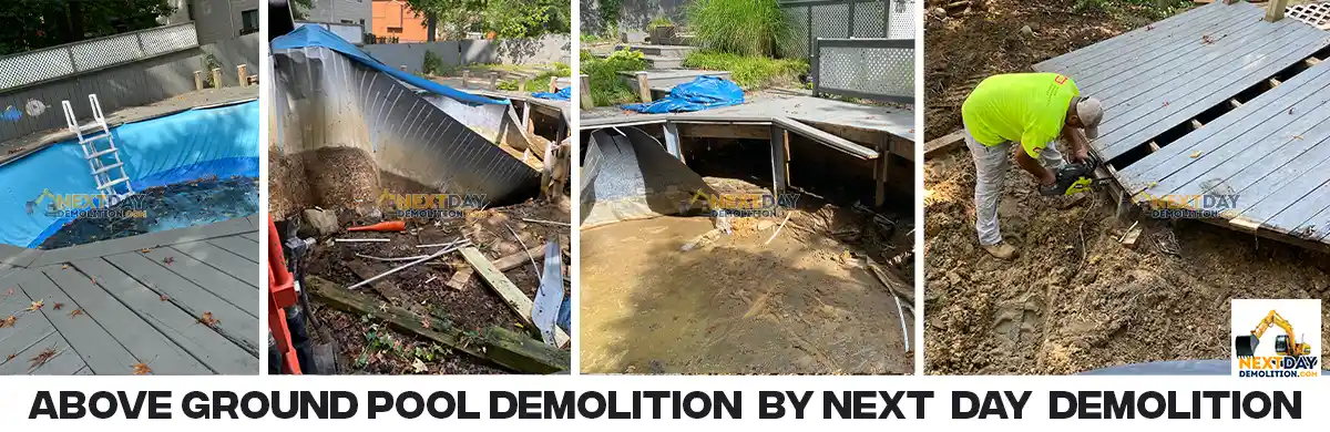Above Ground Pool Demolition and Removal by Next Day Demolition