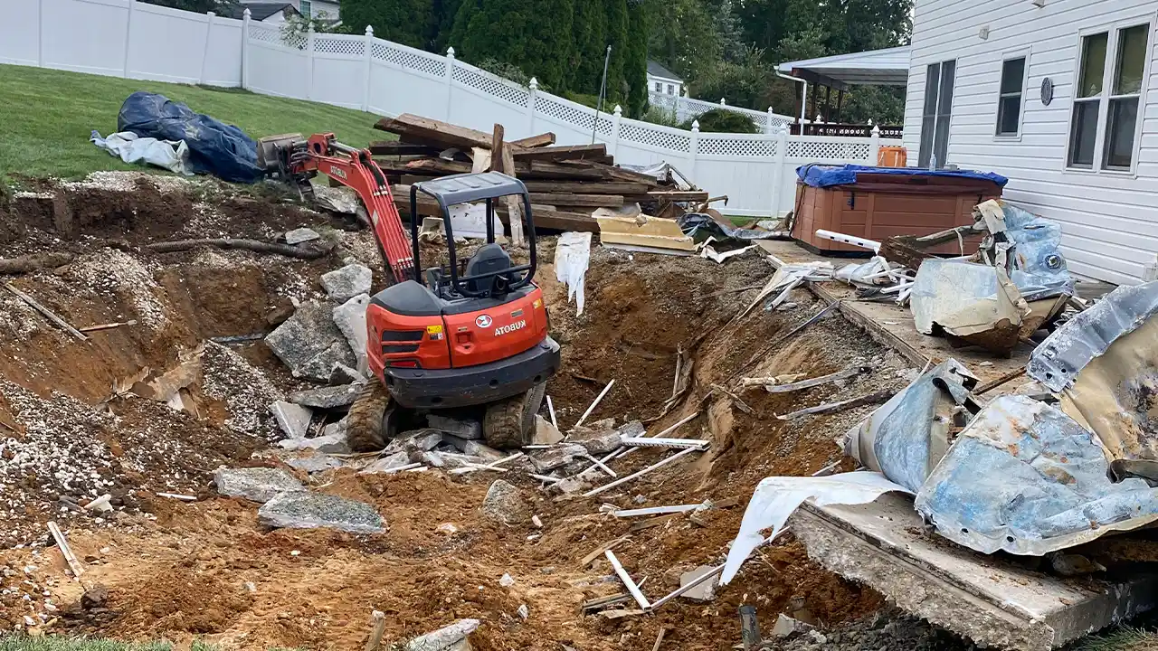 We provide pool demolition services in Maryland, Virginia, Delaware, Washington D.C. and other nearby areas.