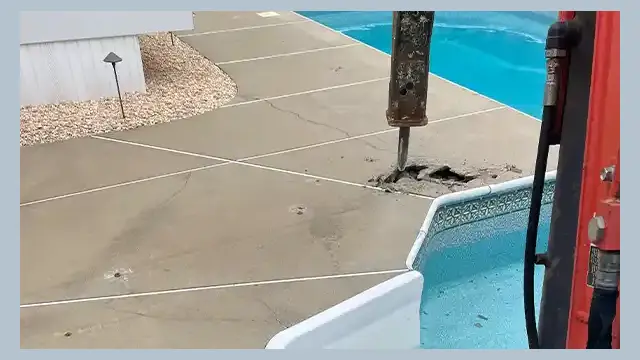 The second step is to begin breaking the pool after you have approved the project's budget and specifics. Step 2 of inground pool demolition